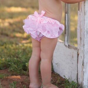 Pink Ruffled Baby Bloomers bundle